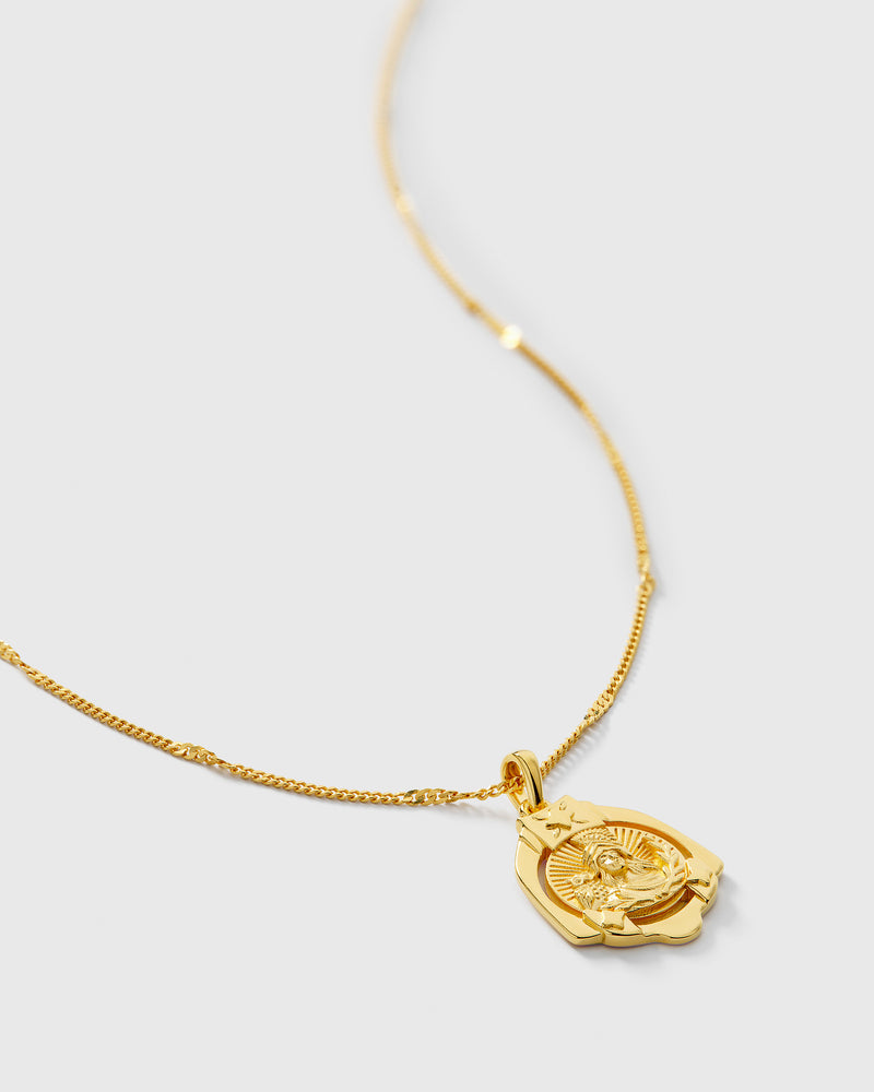 Lucky Coin Athena Necklace Gold