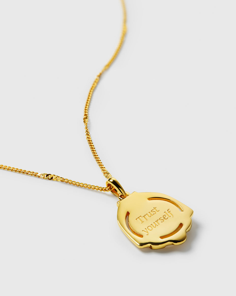 Lucky Coin Athena Necklace Gold