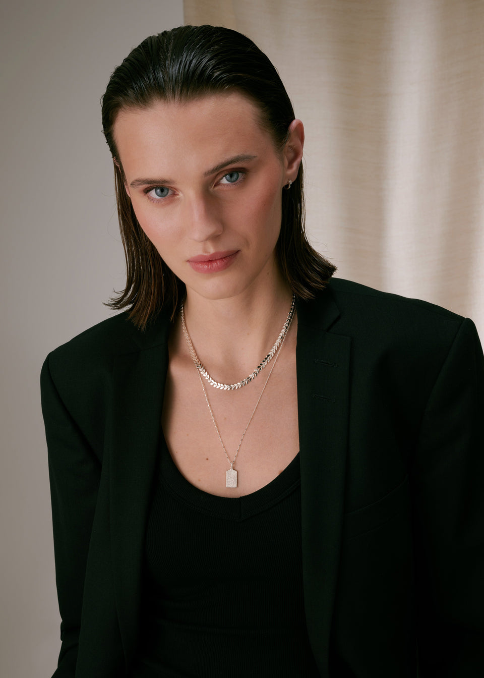 Layers Olivia Necklace Silver