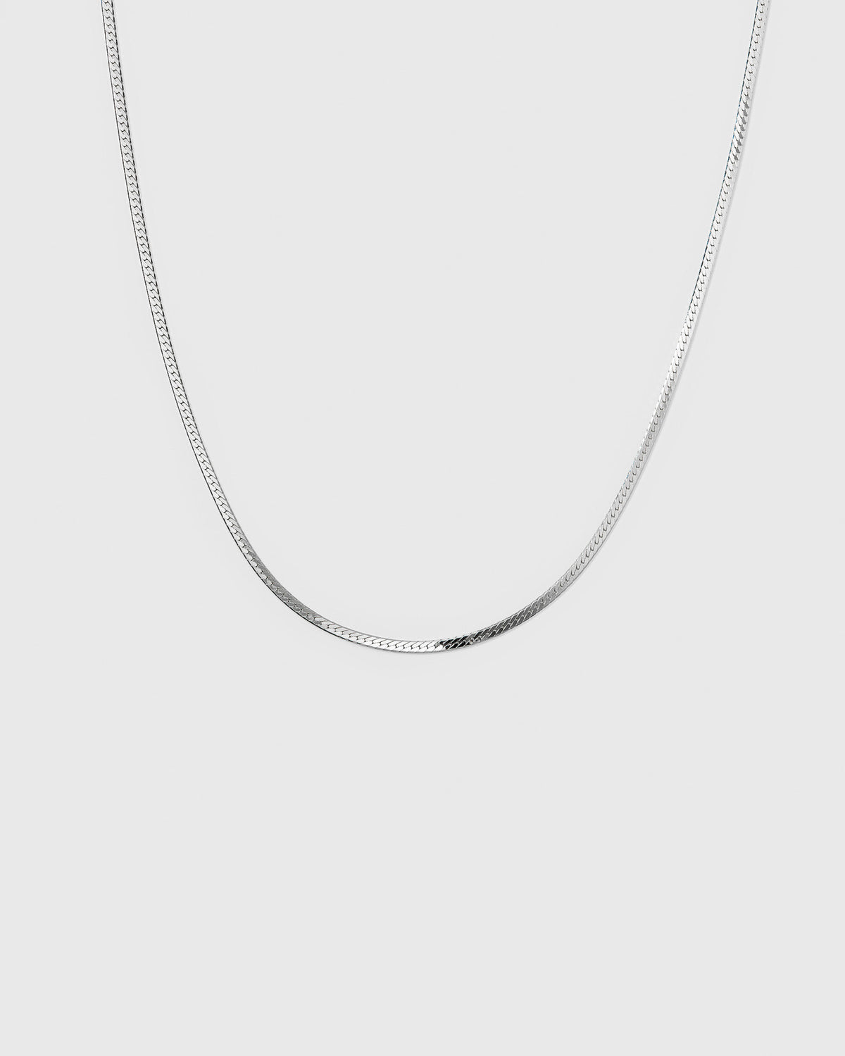 Herringbone Necklace Silver