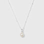 Treasure Single Pearl Necklace Silver