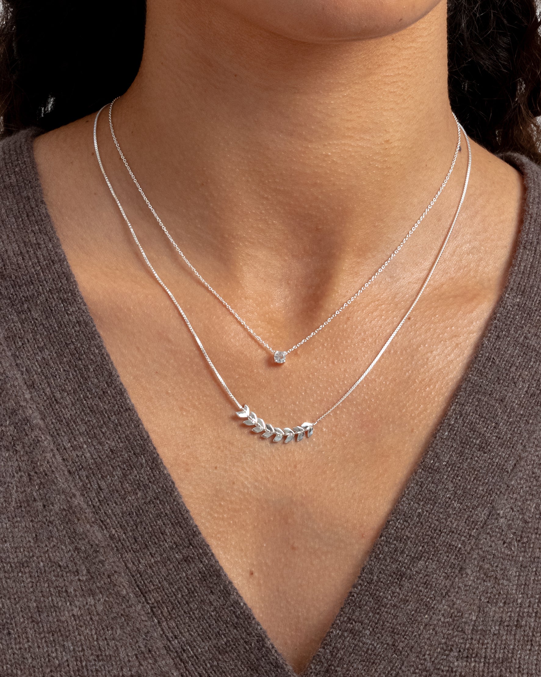 Minimalistica Solo Nova Necklace Silver - Topaz necklace | Syster P