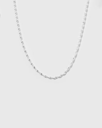 Herringbone Twisted Necklace Silver