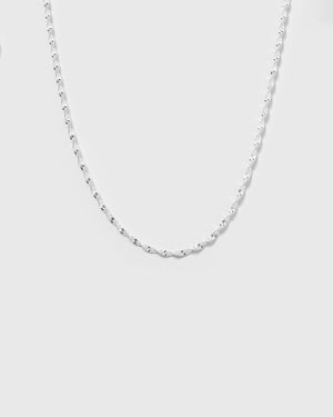 Herringbone Twisted Necklace Silver