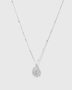 Lucky Coin Athena Necklace Silver