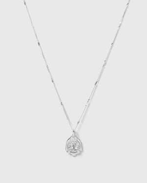 Lucky Coin Athena Necklace Silver