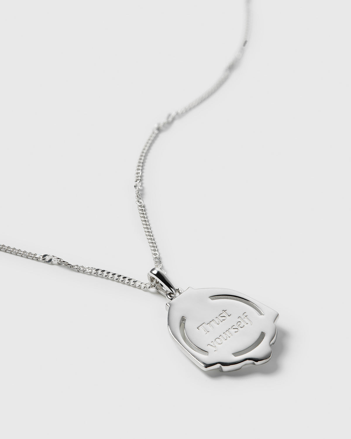 Lucky Coin Athena Necklace Silver