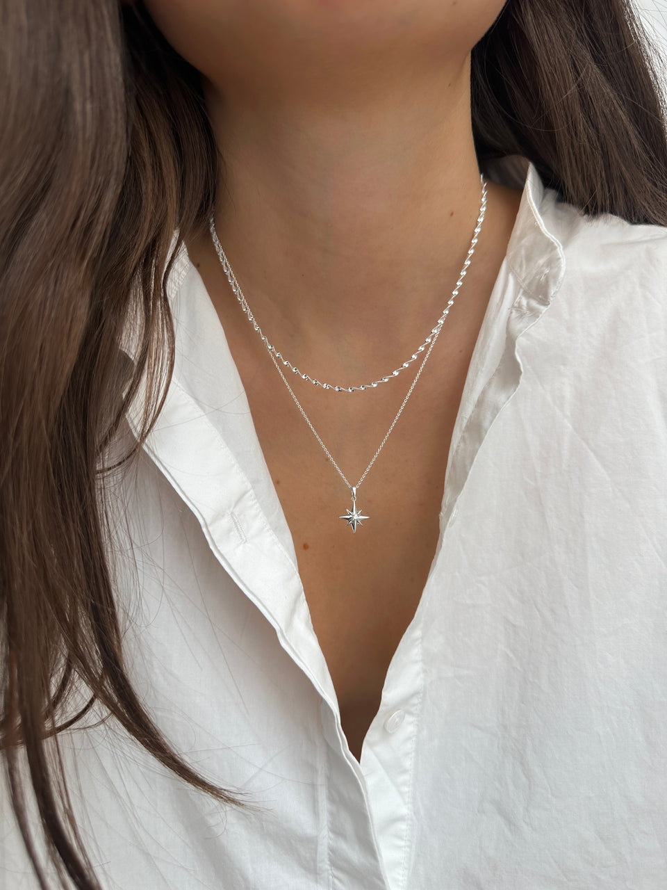 North Star Big Necklace Silver