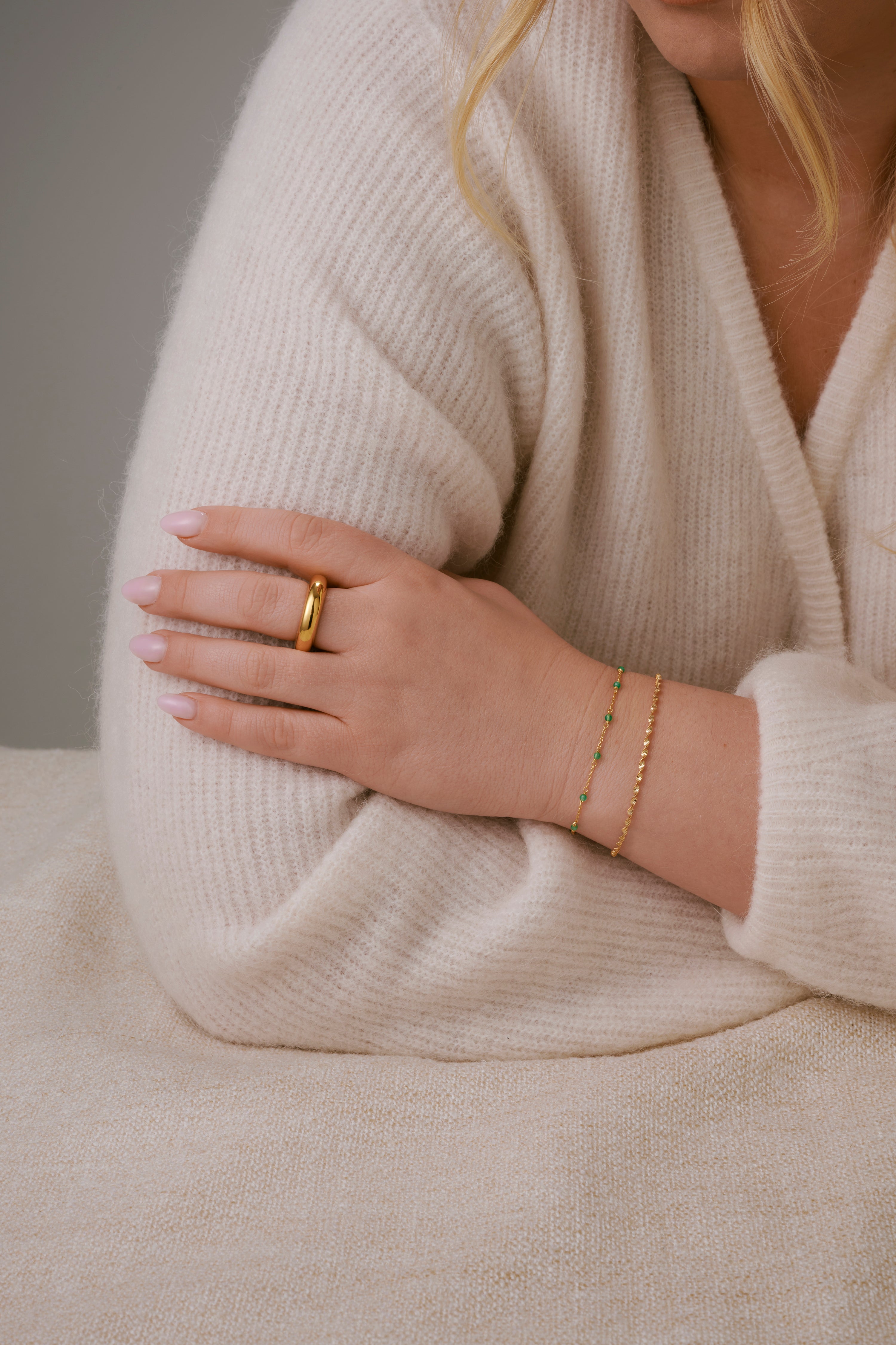 Herringbone Twisted Bracelet Gold