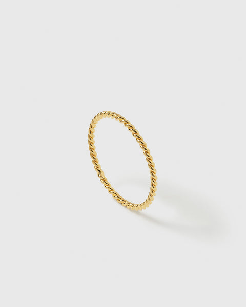 Tiny Twisted Ring Gold