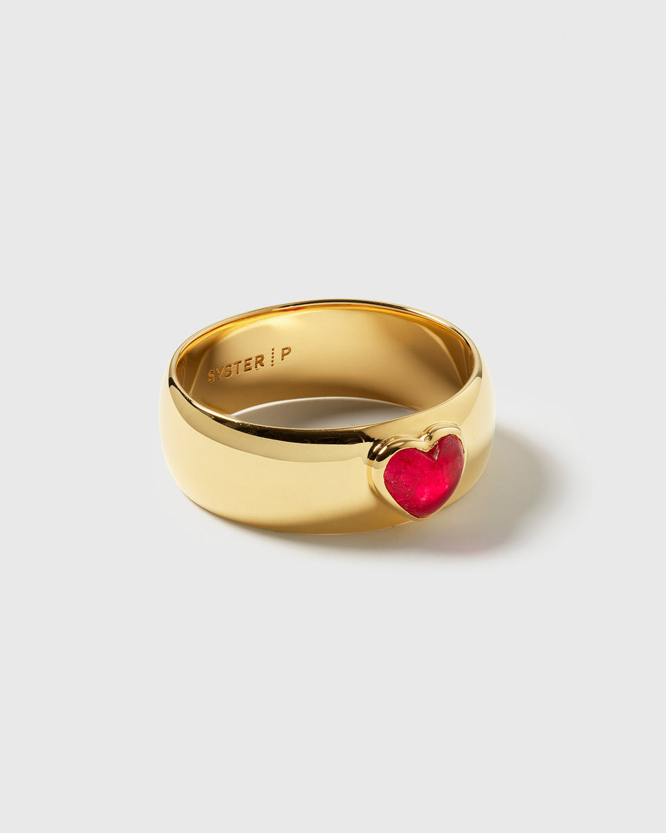 La La Love Ring Gold Pink Quartz