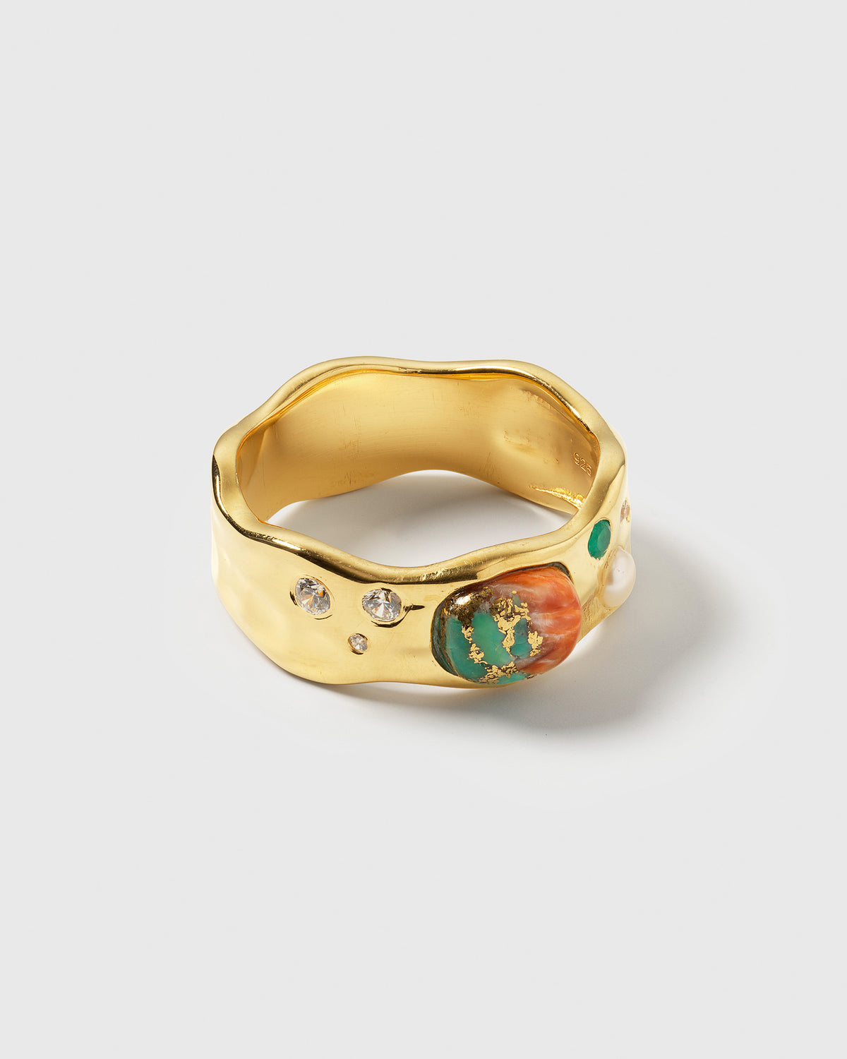 Melting Rings Melting Ring Gold - Ring with oyster turquoise | Syster P
