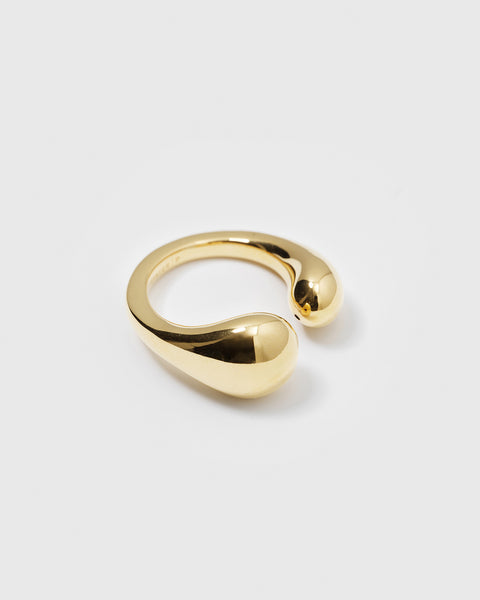 Bolded Drops Ring Gold