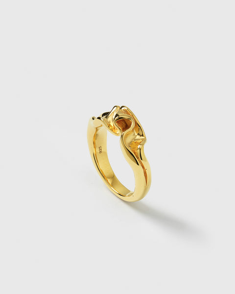 Moulded Narrow Ring Gold