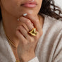 Bolded Heart Ring Gold