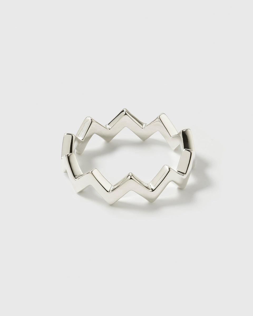 Strict Zigzag Ring Silver