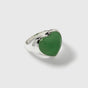 La La Love Big Heart Ring Silver
