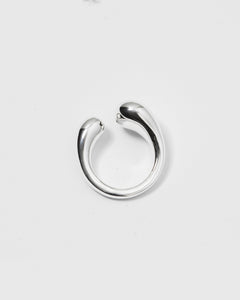 Bolded Drops Ring Silver