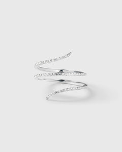 Sparkle Wrap Ring Silver