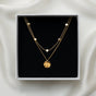 Minimalistica Hammered & Solea Necklace Set Gold