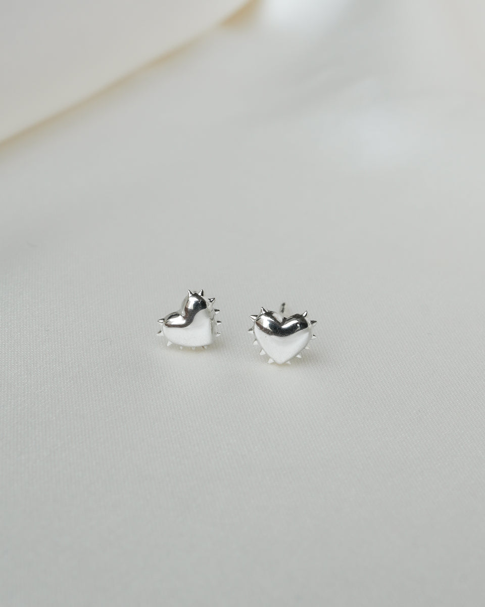 Spike Heart Set Silver